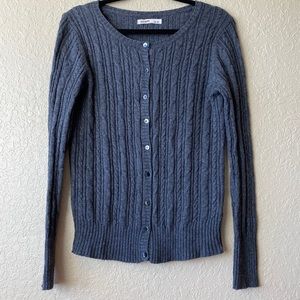 Vintage Old Navy Gray Button Down Sweater